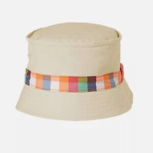 NWT Gymboree Plaid Banded Bucket Hat Beach Sun Hat Unisex Boys Girls Kid L 10 12